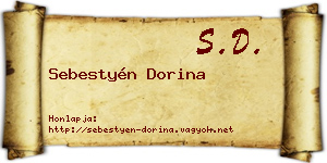 Sebestyén Dorina névjegykártya