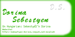 dorina sebestyen business card